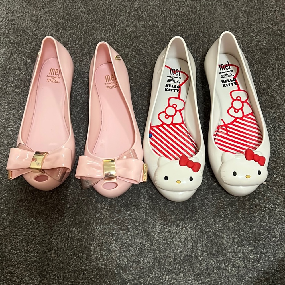 Two pairs of Melissa girls shoes package deal